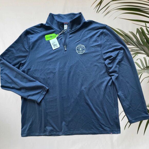 Faherty Dogg‎ Day Movement Quarter Zip Navy Blue Sz XXL - Picture 1 of 9